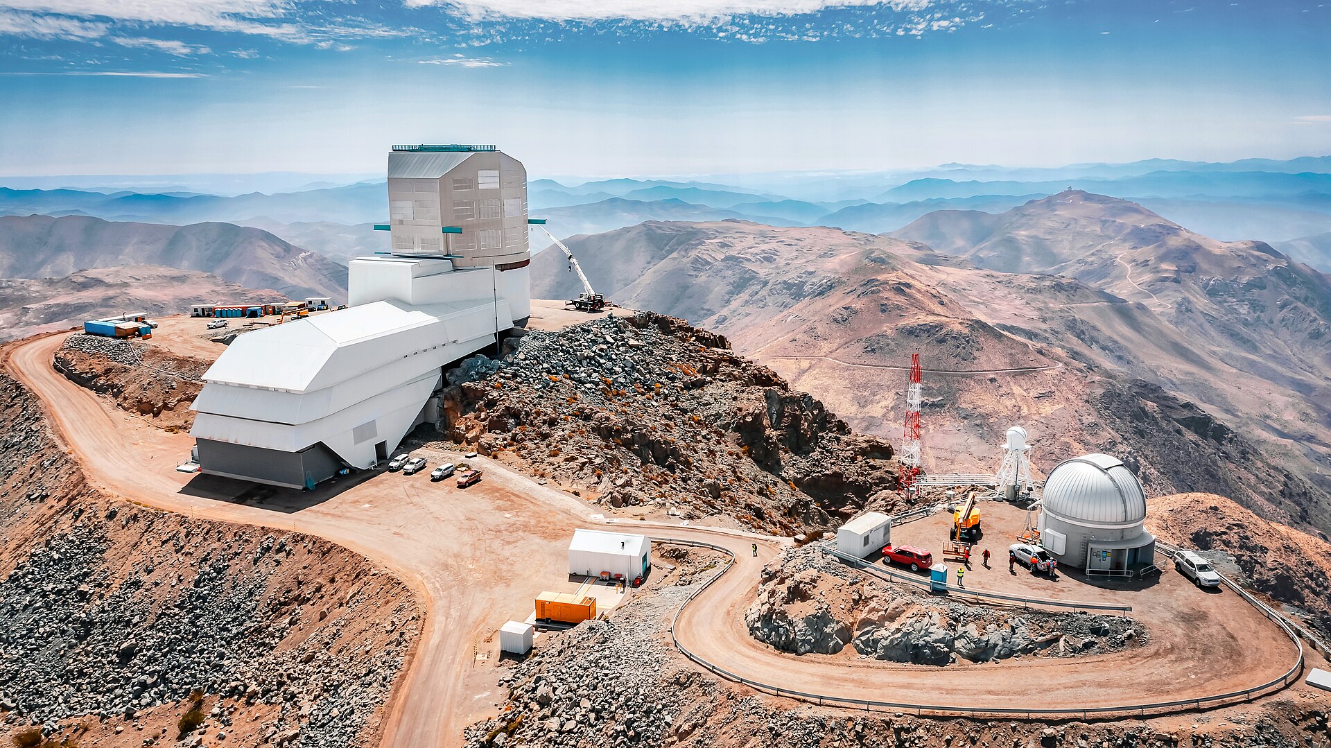 Drone View of Vera C Rubin Observatory (noirlab2411b)